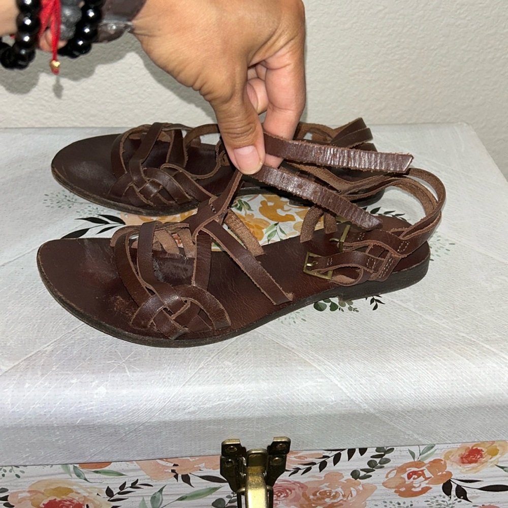 Zara leather sandals